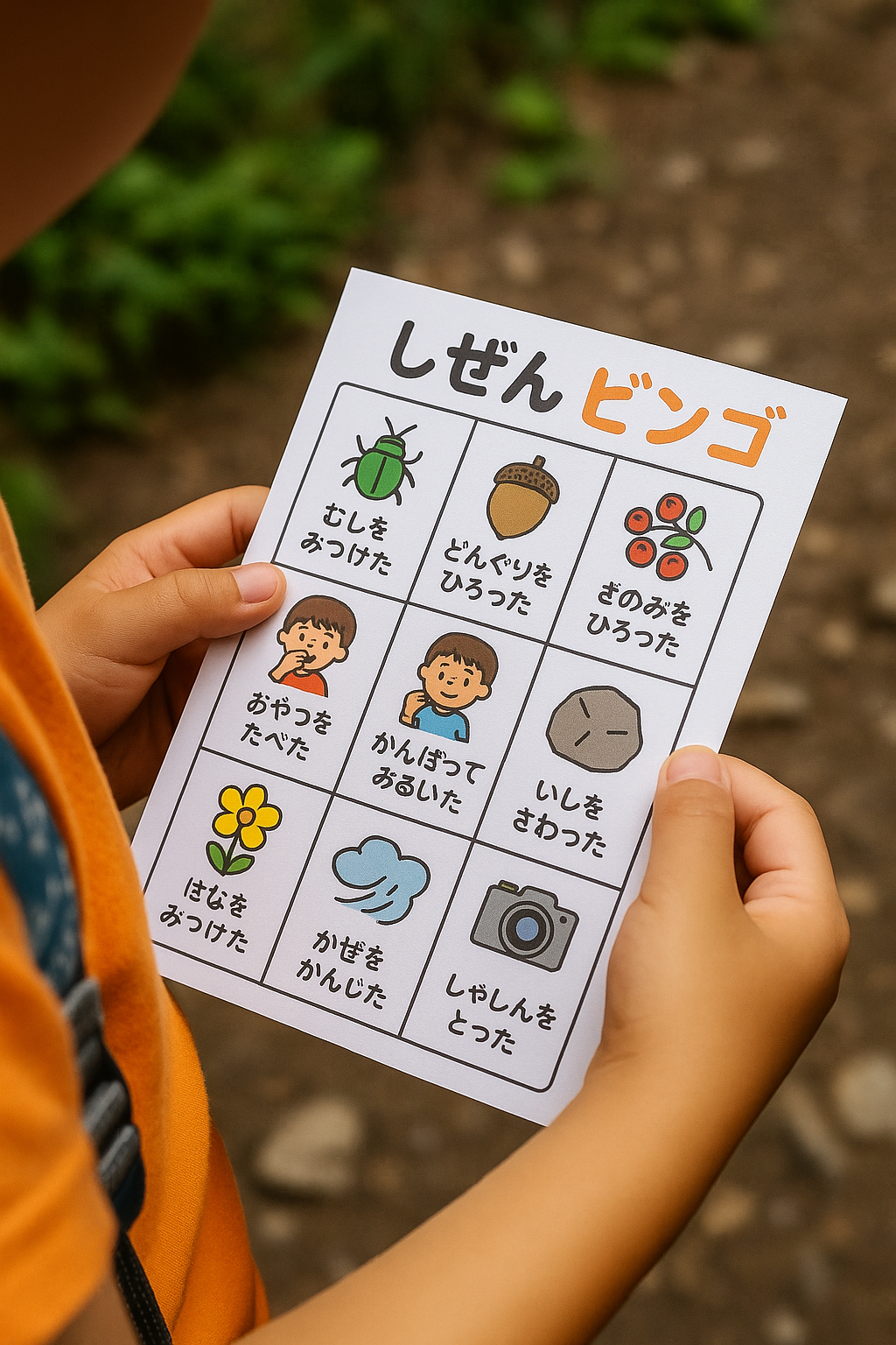 自然ビンゴシート