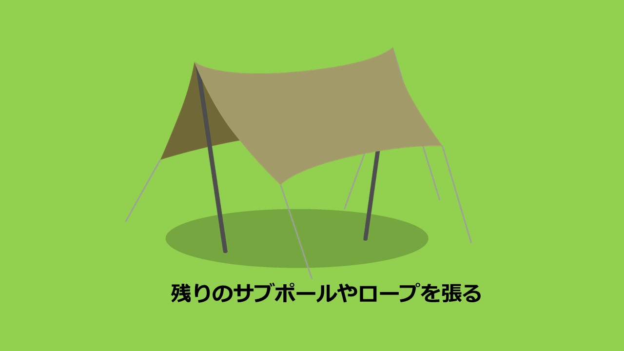 タープ設営 手順⑤